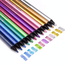 Metalik lesene barvice – komplet 12 barv